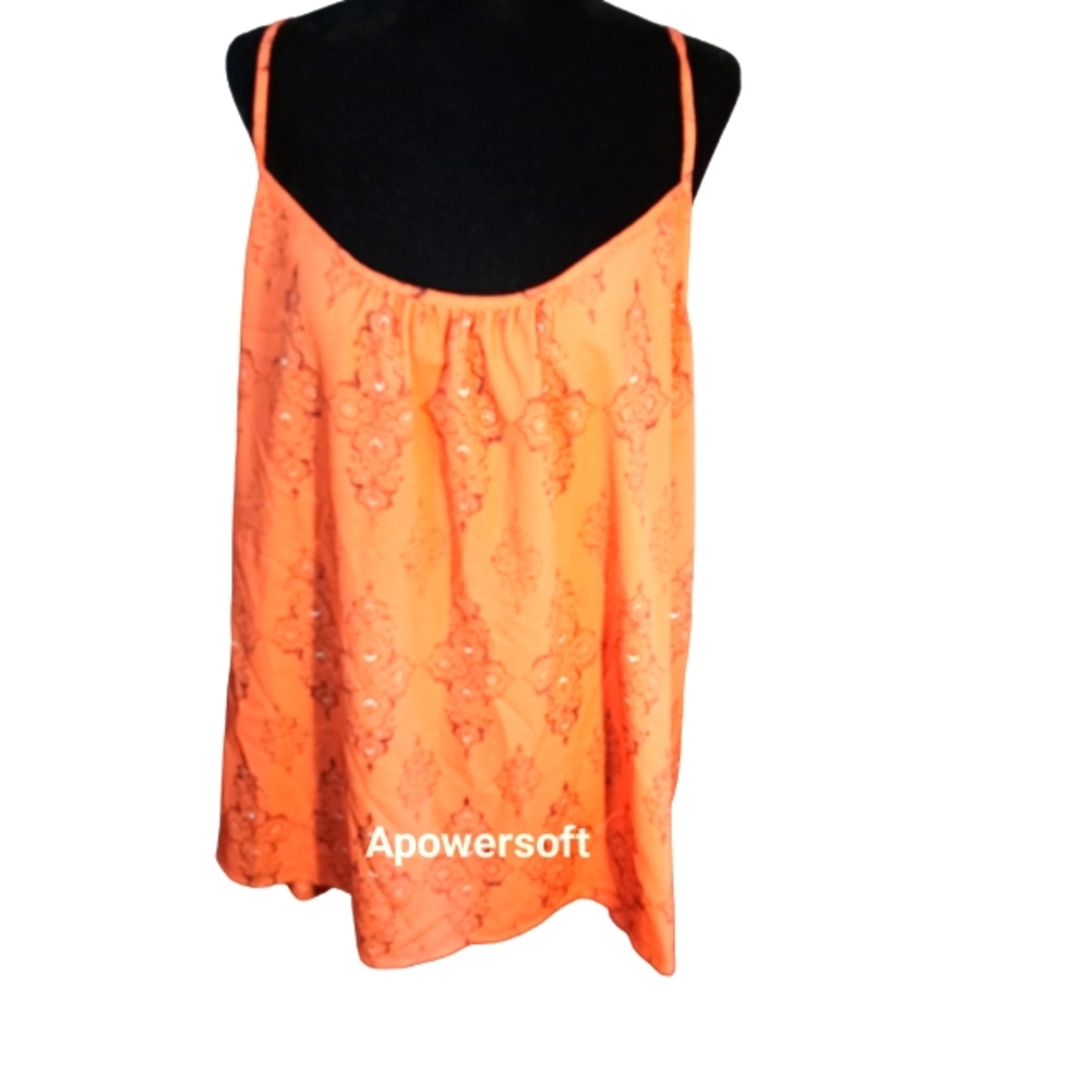 NWT Merona Orange Cami style blouse XXL